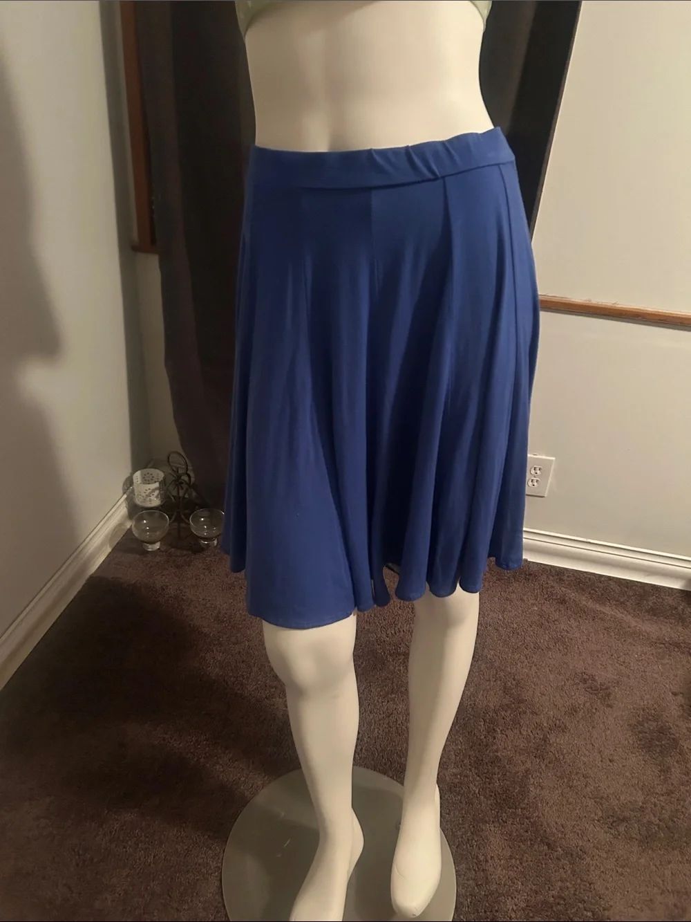 INC International Concept Blue A-Line Skirt - Women's Flowy Skirt
